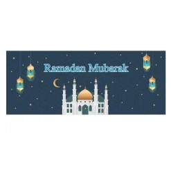 Personalisierter Tischläufer zu Ramadan & Zuckerfest | Tischdekoration für Eid al-Fitr | 2 Größen