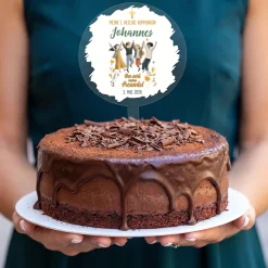 Personalisierter Tortentopper zur Kommunion – Ihr seid meine Freunde | Caketopper für religiöse Feiern