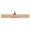 Personalisierter 'Walking Santa' Adventskalender aus Holz mit kleiner Figur | Schneeflocken
