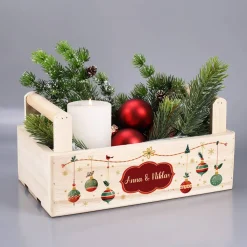 Personalisierter Weihnachtskorb mit Name bedruckt