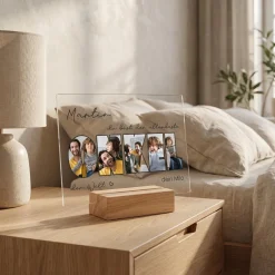 Personalisiertes Acrylglas mit 5 Fotos, Name & Text | Geschenk für den besten Onkel