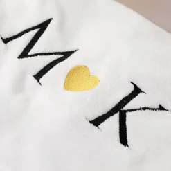 Personalisiertes Bademantel-Set mit Initialen & Herz bestickt | Partnerlook Geschenk für Paare