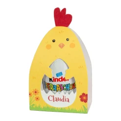 Personalisiertes Überraschungsei mit Name | Schoko-Ei zu Ostern in Hase oder Huhn Verpackung
