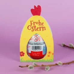 Personalisiertes Überraschungsei mit Name | Schoko-Ei zu Ostern in Hase oder Huhn Verpackung