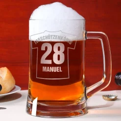 Personalisiertes Bierseidel mit Trikot