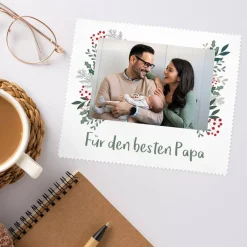 personalisiertes Brillenputztuch mit Wunschtext und Foto