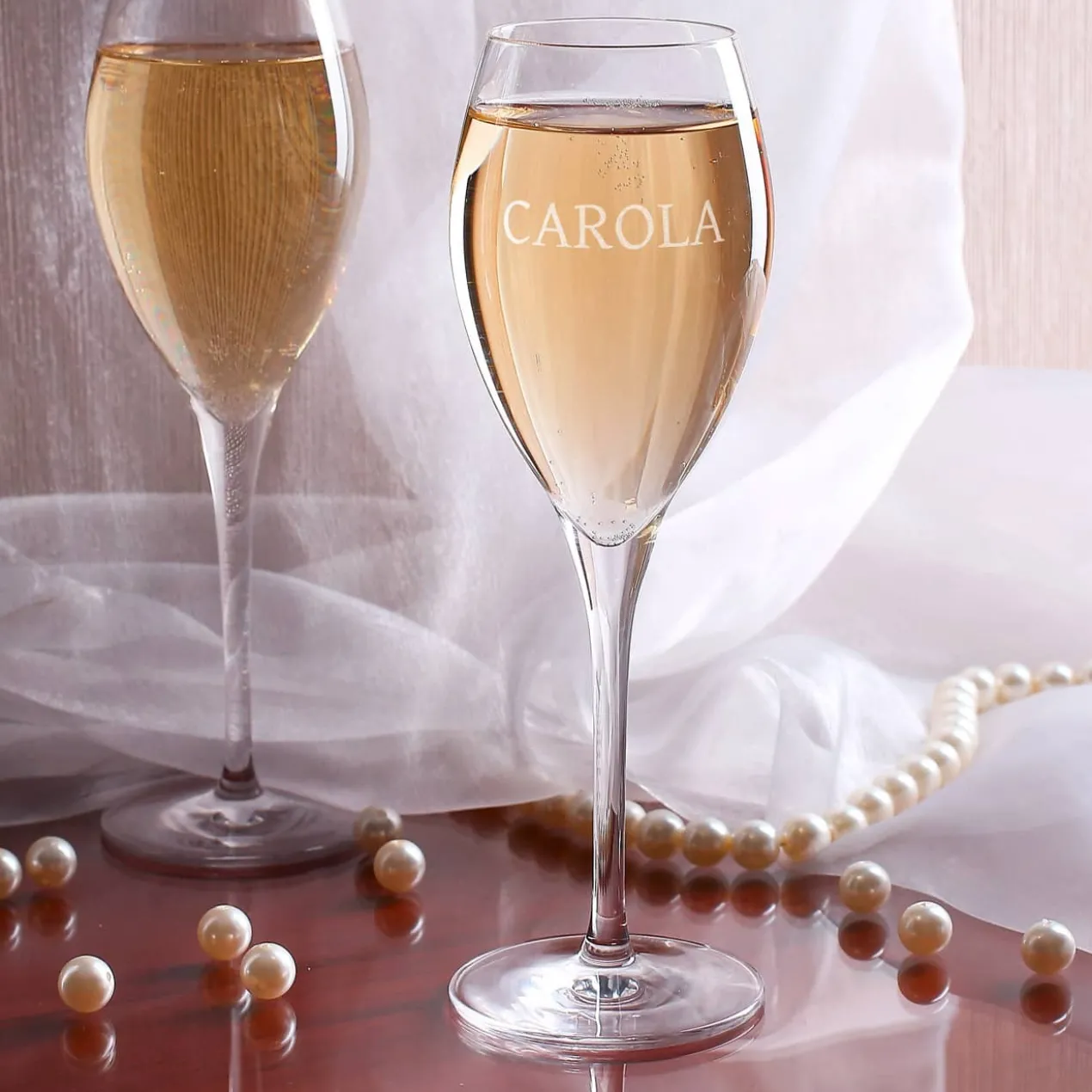 Personalisiertes Champagnerglas von Stölzle mit Wunschname
