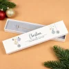 Personalisierte Schmuckverpackung zu Weihnachten mit Name & Wunschtext | Edle Geschenkbox für Armbänder