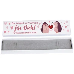 Personalisierte Schmuckverpackung mit Igel-Motiv & Wunschtext | Valentinstag Geschenkbox für Frauen