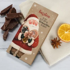 Personalisierte Schokolade mit Weihnachtsmann & Herz-Foto | Du bist nicht nur an Weihnachten besonders