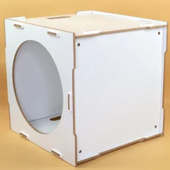 Personalisiertes clipfritz Katzenhaus aus Holz mit Name | 2 Farben | Geschenk für Katzen