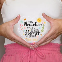 Personalisiertes Deko Herz aus Acryl als Geschenk für Kindergarten Erzieher & Lehrer