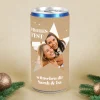 Personalisierte Secco-Dose mit Foto im Stern & Wunschtext | Frohes Fest Geschenk zu Weihnachten