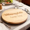 Personalisierte Servierplatte drehbar aus Holz mit Gravur | 30 cm | Schlemmerplatte