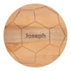 Personalisiertes Frühstücksbrettchen aus Buchenholz im Fußballdesign mit Name | Geschenk für Fußballfans
