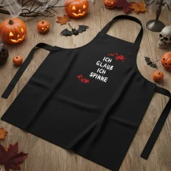 Personalisiertes Halloween-Kostüm | Schürze mit Blutspritzern und Wunschtext | 2 Farben
