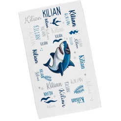 Personalisiertes Handtuch mit coolem Meerestier-Motiv und Namen