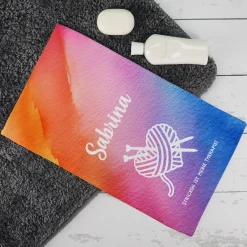 Personalisiertes Handtuch mit Hobby-Motiven, Name & Wunschtext | 3 Größen