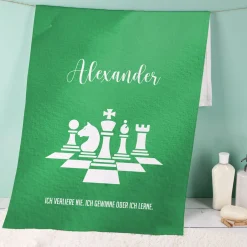 Personalisiertes Handtuch mit Hobby-Motiven, Name & Wunschtext | 3 Größen