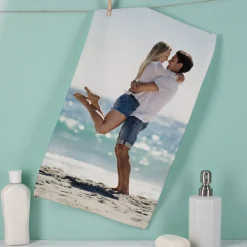 Personalisiertes Handtuch mit Foto in 3 Größen | Individuelles Geschenk für Familie & Freunde