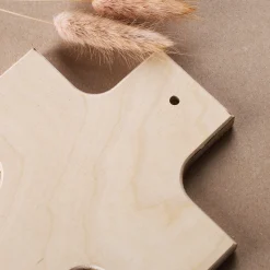 Personalisiertes Holzkreuz mit Ichthys Fisch & Blätterkranz | Geschenk für Taufe, Kommunion, Konfirmation
