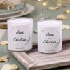 Personalisiertes Kerzen Set zur Hochzeit | 4 Motivkerzen mit Namen & Datum als Dekoration