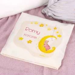 Personalisiertes Kirschkernkissen mit Teddybär-Motiv
