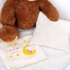 Personalisiertes Kirschkernkissen mit Teddybär-Motiv