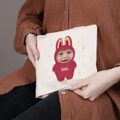 Personalisiertes Kirschkernkissen mit eigenem Gesicht | Wärmekissen mit Monster-Motiv