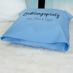 Personalisiertes Kissen 'Lieblingsplatz' mit Wunschtext | Geschenk zum Einzug & Hausbau für Wohnung
