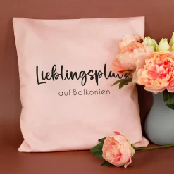 Personalisiertes Kissen 'Lieblingsplatz' mit Wunschtext | Geschenk zum Einzug & Hausbau für Wohnung