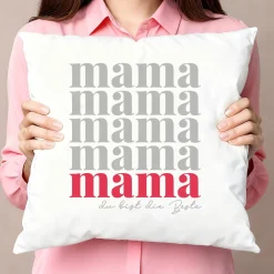 Personalisiertes Kissen zum Muttertag | Dekokissen als Geschenk für Mama | 40 x 40 cm