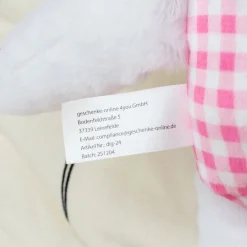 Personalisiertes Kuscheltier mit Foto Gesicht | Stofftier Hase als lustiges Geschenk | Rosa oder Blau
