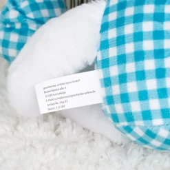 Personalisiertes Kuscheltier mit Foto Gesicht | Stofftier Hase als lustiges Geschenk | Rosa oder Blau