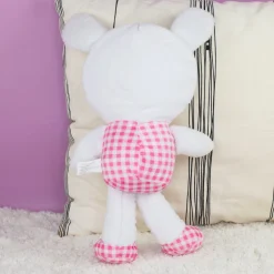 Personalisiertes Kuscheltier mit Foto Gesicht | Stofftier Hase als lustiges Geschenk | Rosa oder Blau