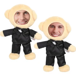 Personalisiertes Kuscheltier Paar Bräutigam mit Foto Gesicht | Ehemänner Teddy Hochzeitsgeschenk