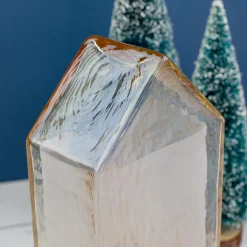 Personalisiertes LED-Dekohaus von Leonardo mit Wunschgravur auf Holzsockel | Dekolicht und Geschenk