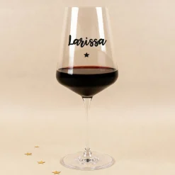 Personalisiertes Leonardo Weinglas mit Name & Stern | Geschenk zu Weihnachten und Geburtstag