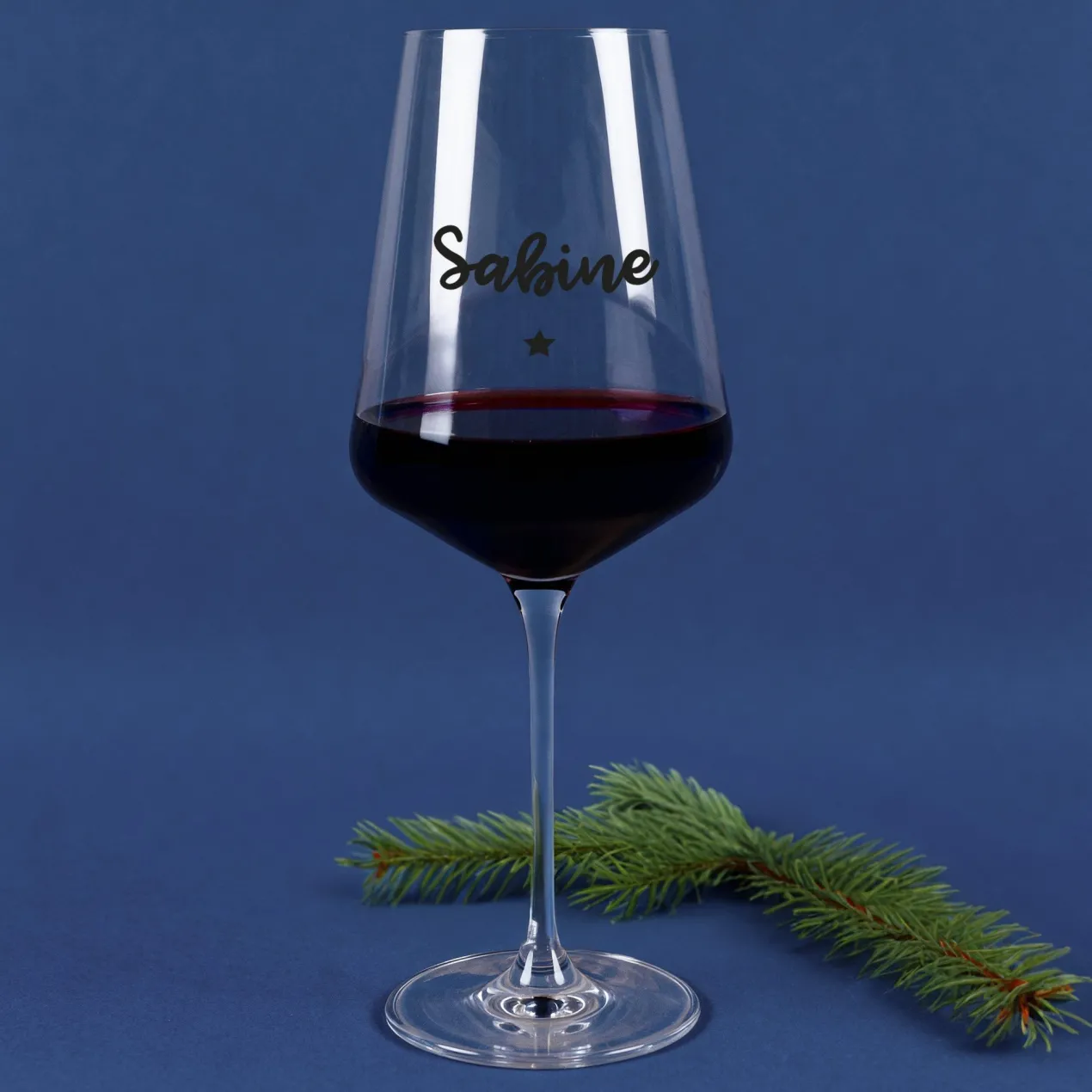 Personalisiertes Leonardo Weinglas mit Name & Stern | Geschenk zu Weihnachten und Geburtstag