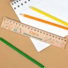 Personalisiertes Lineal aus Holz mit Name & Wunschtext | 20 cm | Schulsachen Motiv