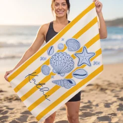 Personalisiertes Sporthandtuch für den Strand | Sport Handtuch schnelltrocknend mit Name