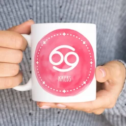 Personalisierte Sternzeichen Tasse mit Name und Datum