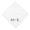 Personalisierte Stoffserviette zur Hochzeit mit Initialen & Herz | Elegante Serviette als Tischdeko