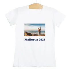 Personalisiertes T-Shirt für Frauen mit eigenem Foto & Text | Weiß