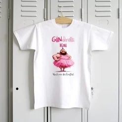 Personalisiertes T-Shirt 'Ginderella' für Männer mit Name & Wunschtext | Weiß