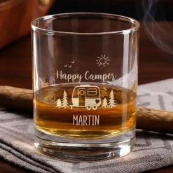 Personalisiertes Whisky Glas für Camper mit Gravur | Camping Whiskeyglas 320 ml