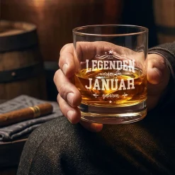 Personalisiertes Whisky Glas mit Gravur als Geschenk zum Geburtstag | 320 ml Whiskeyglas