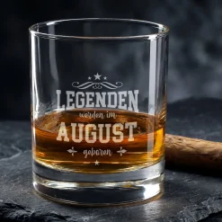 Personalisiertes Whisky Glas mit Gravur als Geschenk zum Geburtstag | 320 ml Whiskeyglas
