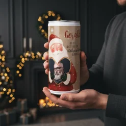 Personalisiertes XL Weihnachtsbier mit Foto & Name | Biergeschenk im Santa-Design zu Weihnachten
