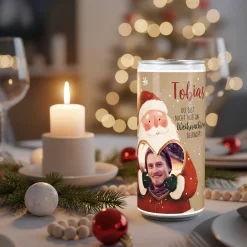Personalisiertes XL Weihnachtsbier mit Foto & Name | Biergeschenk im Santa-Design zu Weihnachten